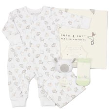 M15862: Baby Unisex Farm 4 Piece Mesh Bag Gift set (0-6 Months)